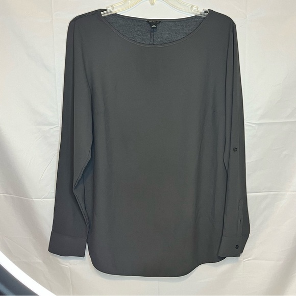 Ann Taylor, Women’s Gray Long Sleeve Blouse Size Medium - Picture 1 of 8